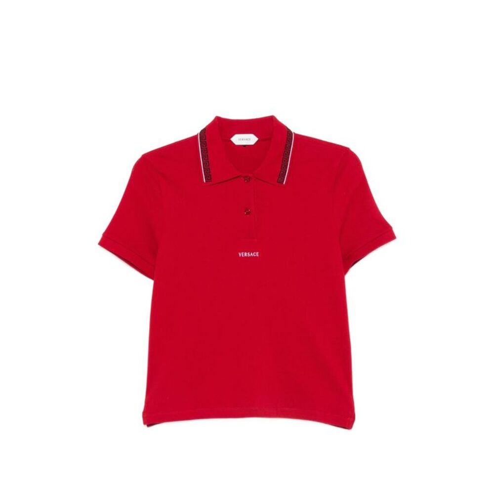 Versace Women Logo Cotton Polo Shirt